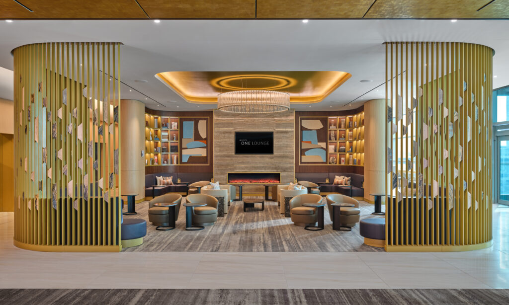 Delta One Lounge JFK, Kaminlounge