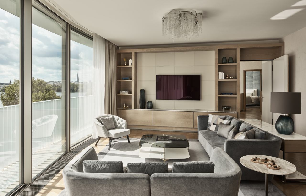 Wohnbereich der Fontenay Suite