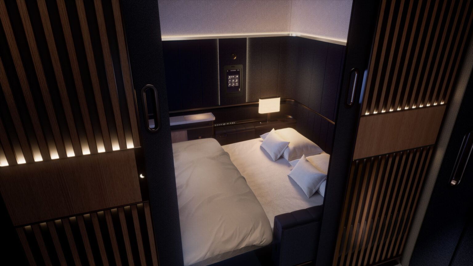 Lufthansa Allegris First Class Suite Plus mit Doppelbett