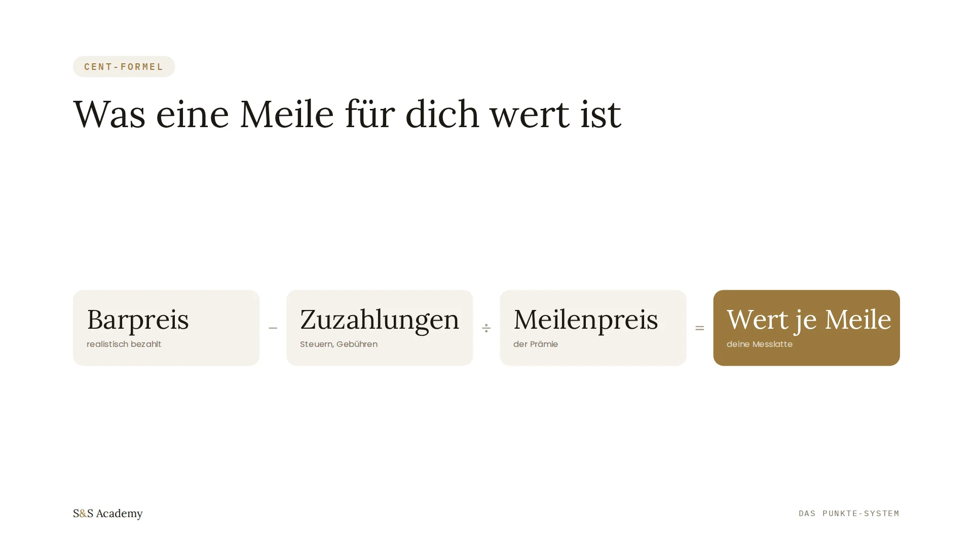 Was eine Meile für dich wert ist