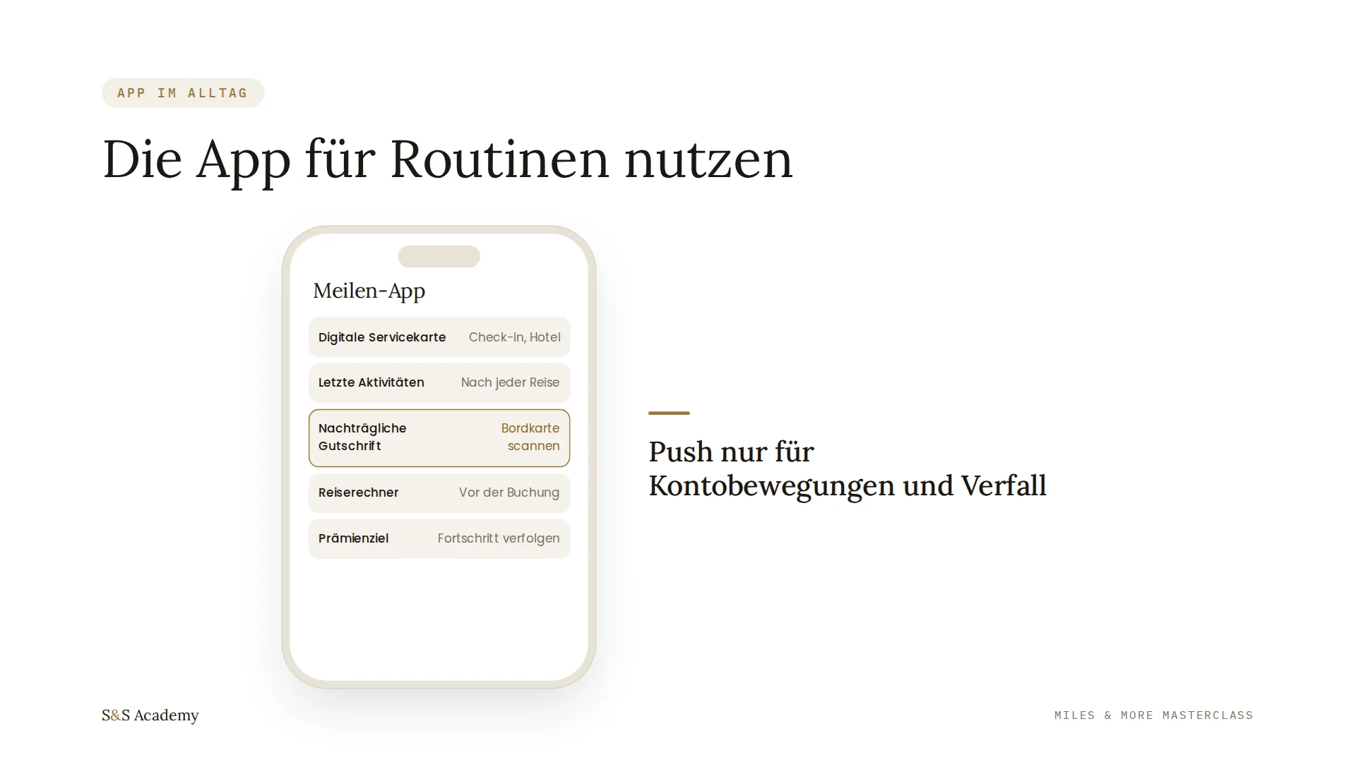 Die App für Routinen nutzen