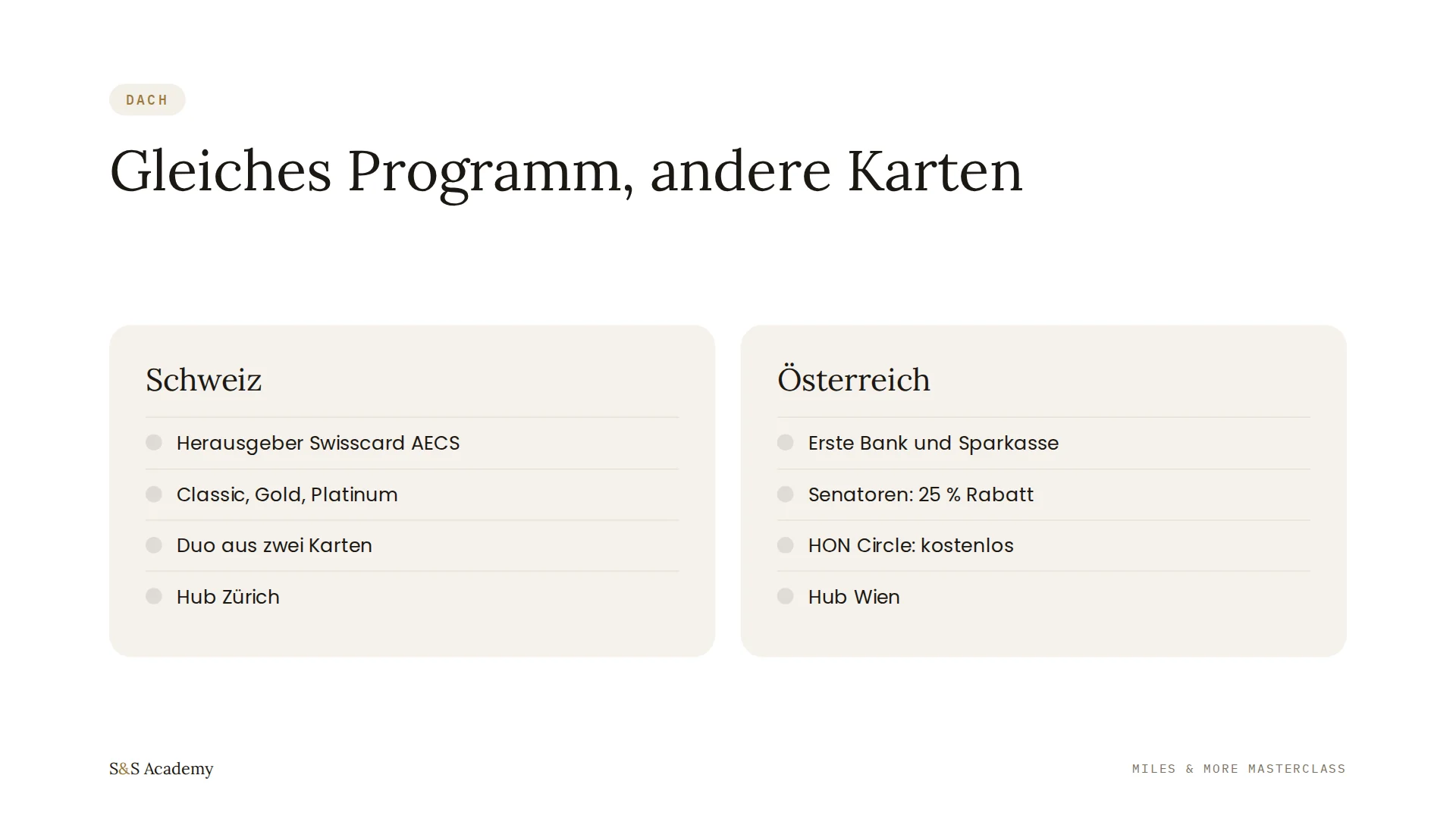 Gleiches Programm, andere Karten